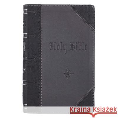 KJV Bible Giant Print 2-Tone Black/Dark Gray  9781432133146 Christian Art Gifts Inc