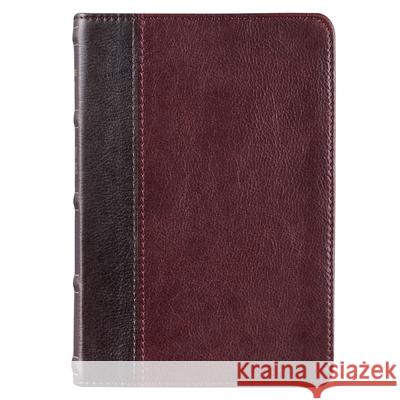 KJV Compact Bible Two-Tone Brown/Brandy Full Grain Leather  9781432133863 Christian Art Gifts Inc