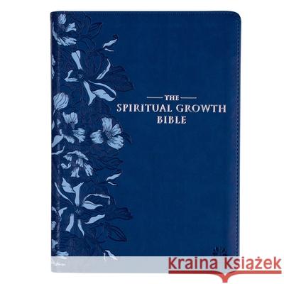 The Spiritual Growth Bible, Study Bible, NLT - New Living Translation Holy Bible, Faux Leather, Navy Christian Art Gifts 9781432134143 Christian Art Gifts Inc