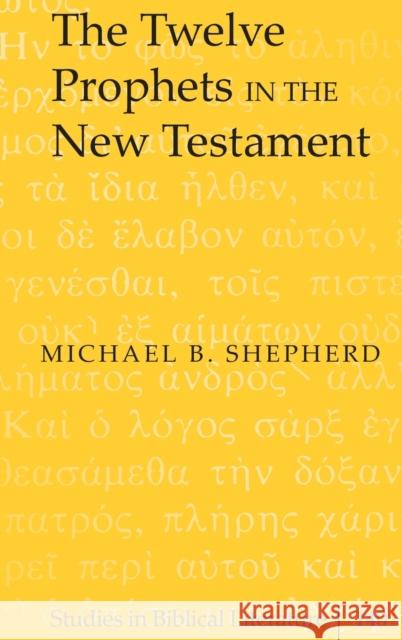 The Twelve Prophets in the New Testament  9781433113468 Peter Lang Publishing Inc
