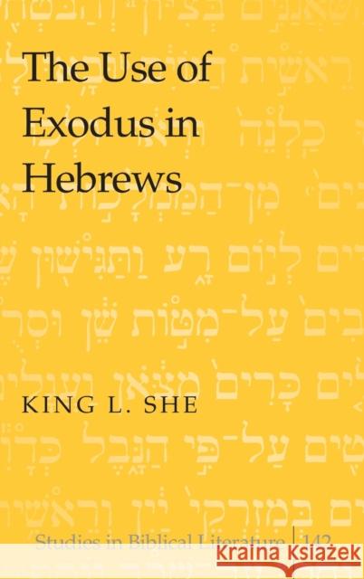 The Use of Exodus in Hebrews  9781433113819 Peter Lang Publishing Inc