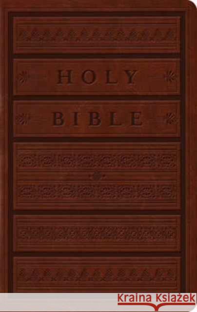 ESV Large Print Personal Size Bible (Trutone, Brown, Engraved Mantel Design)  9781433555909 Crossway Books