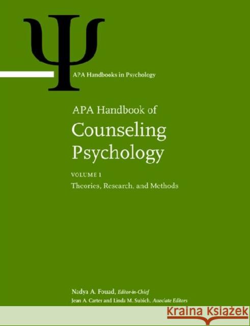 APA Handbook of Counseling Psychology Nadya A. Fouad 9781433811074