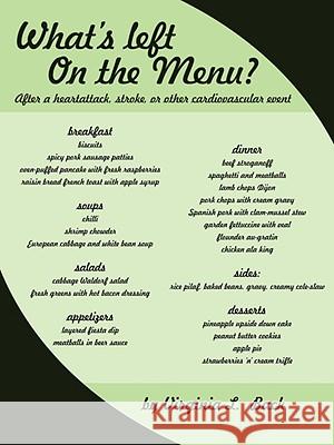 What's Left on the Menu Virginia L. Back 9781434375964 