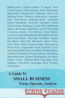 A Guide to Small Business Form, Operate, Analyze Richard Mack 9781436310611