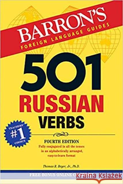 501 Russian Verbs Thomas R. Beye 9781438010410 Peterson's Guides,U.S.