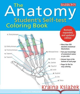 Anatomy Student's Self-Test Coloring Book Dr Kurt Albertine 9781438011509