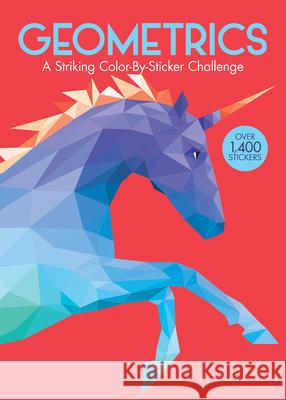 Geometrics: A Striking Color-By-Sticker Challenge Babs Ward 9781438012414 Barron's Educational Series