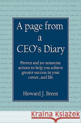 A page from a CEO's Diary Breen, Howard 9781438937816