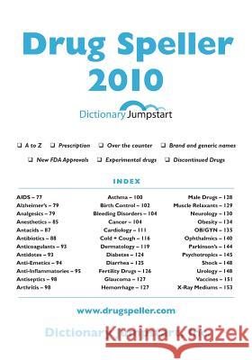 Drug Speller: 2010 Anissa R. Nierenberger Inc Dictionary Jumpstart 9781439267868 Booksurge Publishing