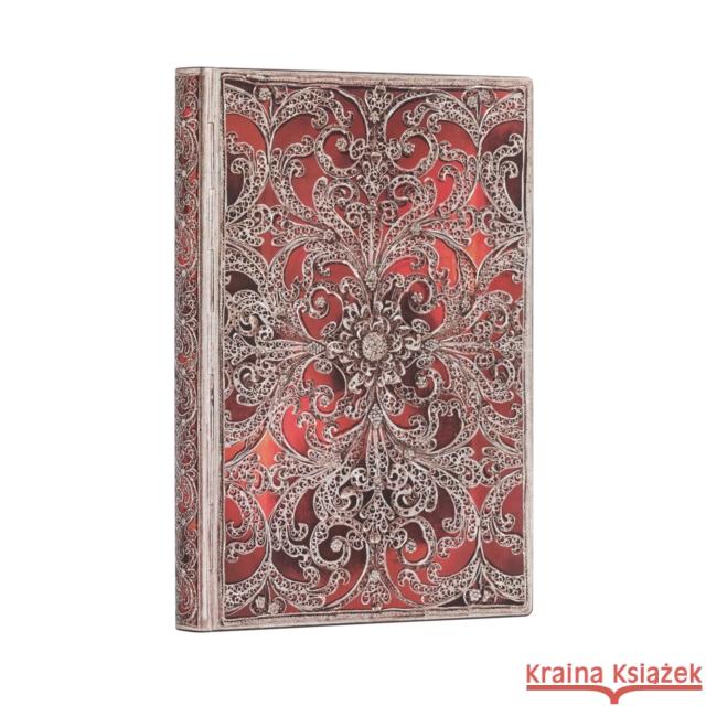 Garnet (Silver Filigree Collection) Midi Lined Softcover Flexi Journal Paperblanks 9781439794036 Paperblanks Journals Ltd