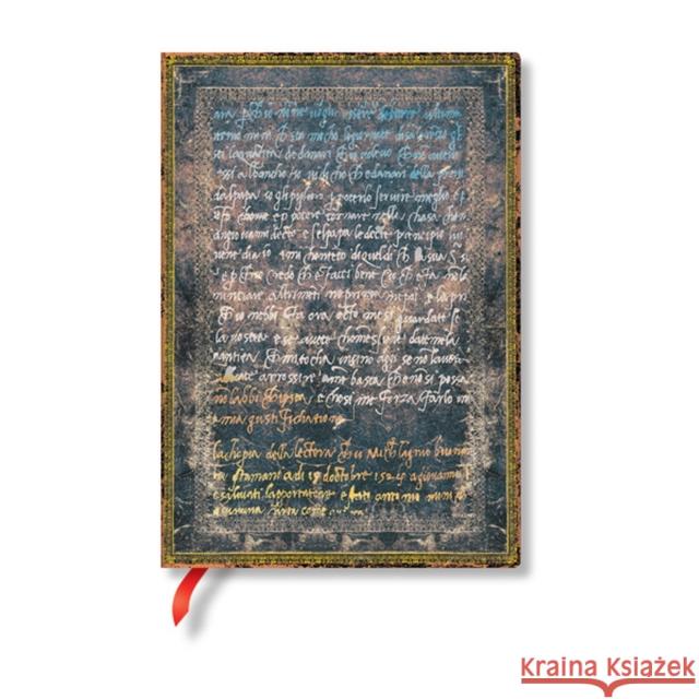 Michelangelo, Handwriting (Embellished Manuscripts Collection) Midi Lined Softcover Flexi Journal (Elastic Band Closure) Paperblanks 9781439796368 Paperblanks