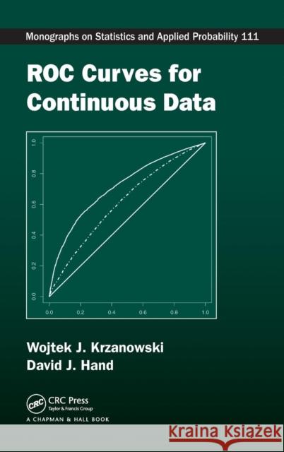 ROC Curves for Continuous Data Krzanowski Wojt 9781439800218 Chapman & Hall/CRC