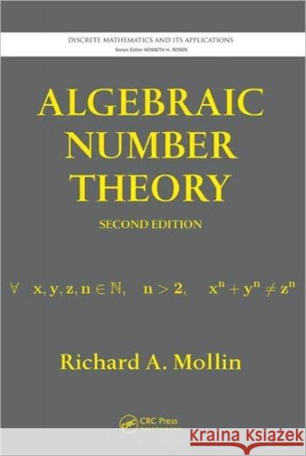 Algebraic Number Theory Richard A. Mollin   9781439845981 Taylor and Francis