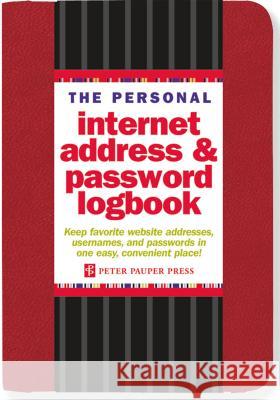 Internet Address Password Log Red Inc Peter Pauper Press 9781441308146 Peter Pauper Press Inc,US