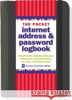 The Pocket Internet Address & Password Logbook Peter Pauper Press Inc 9781441315960 Peter Pauper Press, Inc