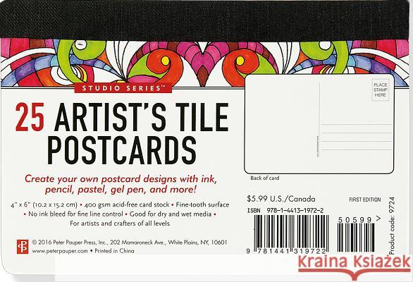 Artist Tile Postcards Peter Pauper Press, Inc 9781441319722 Peter Pauper Press