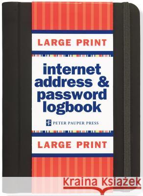 Internet Log Bk Large Print Black Peter Pauper Press, Inc 9781441321701 Peter Pauper Press