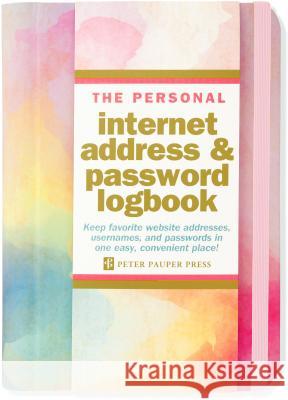 Internet Log Bk Watercolor Sunset Peter Pauper Press, Inc 9781441328373 Peter Pauper Press