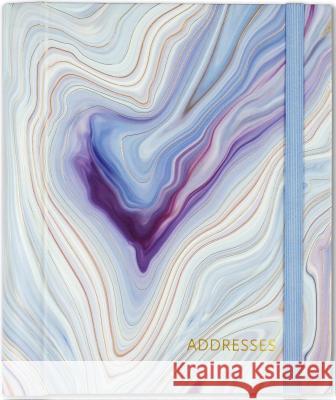 Lg Address Bk Blue Agate Peter Pauper Press, Inc 9781441330918 Peter Pauper Press