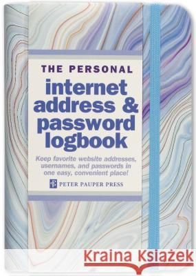 Internet Log Bk Blue Agate Peter Pauper Press, Inc 9781441330925 Peter Pauper Press