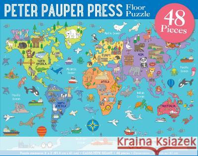 World Map Floor Puzzle Peter Pauper Press 9781441341488