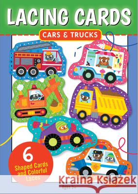 Cars & Trucks Lacing Cards (Set of 6 Cards)  9781441346575 Peter Pauper Press