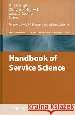 Handbook of Service Science Maglio 9781441916273 SPRINGER