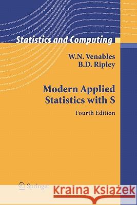 Modern Applied Statistics with S W. N. Venables B. D. Ripley 9781441930088 Springer