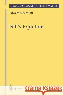 Pell's Equation Edward J. Barbeau 9781441930408