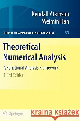 Theoretical Numerical Analysis: A Functional Analysis Framework Atkinson, Kendall 9781441931993