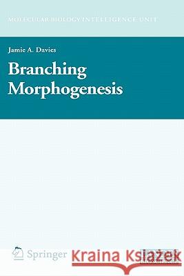 Branching Morphogenesis Jamie Davies 9781441938138 Springer