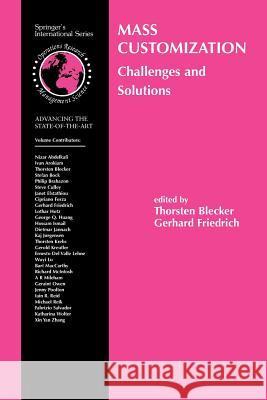 Mass Customization: Challenges and Solutions Blecker, Thorsten 9781441940766 Springer