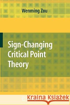 Sign-Changing Critical Point Theory Wenming Zou 9781441945716 Springer