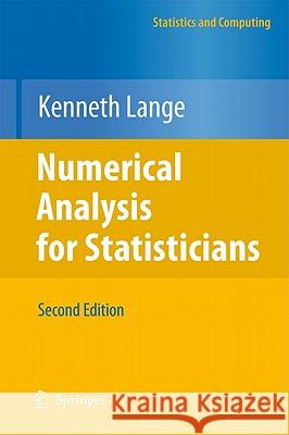 Numerical Analysis for Statisticians Kenneth Lange 9781441959447 0