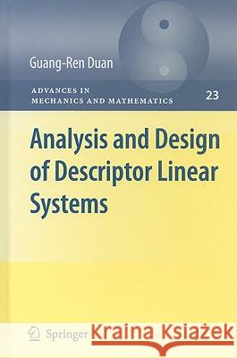 Analysis and Design of Descriptor Linear Systems  Duan 9781441963963 0