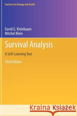 Survival Analysis: A Self-Learning Text Kleinbaum, David G. 9781441966452