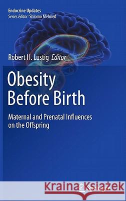 Obesity Before Birth: Maternal and Prenatal Influences on the Offspring Lustig, Robert H. 9781441970336 Springer