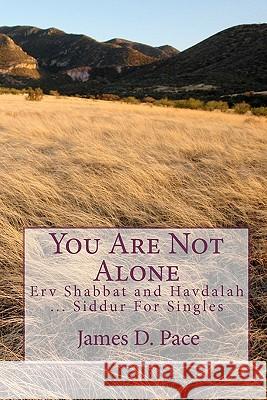 You Are Not Alone: Erv Shabbat to Havdalah ... Siddur For Singles Pace, James D. 9781442131767 Createspace