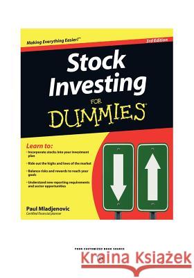 Stock Investing for Dummies (Large Print 16pt) Paul Mladjenovic 9781442996281