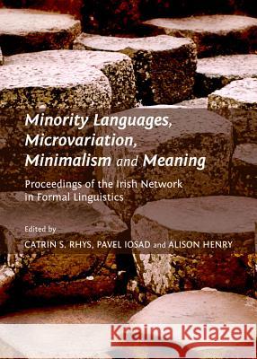 Minority Languages, Microvariation, Minimalism and Meaning: Proceedings of the Irish Network in Formal Linguistics Alison Henry Catrin Rhys 9781443850360 Cambridge Scholars Publishing