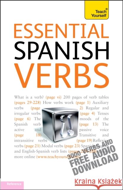 Essential Spanish Verbs: Teach Yourself Maria Rosario Hollis 9781444103571 0