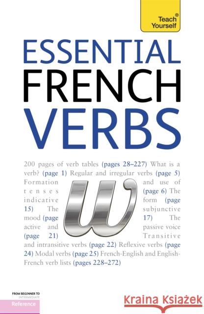 Essential French Verbs: Teach Yourself Marie-Therese Weston 9781444103601 0