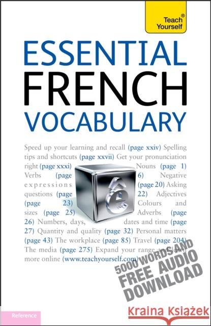 Essential French Vocabulary: Teach Yourself Noel Saint-Thomas 9781444103618 0