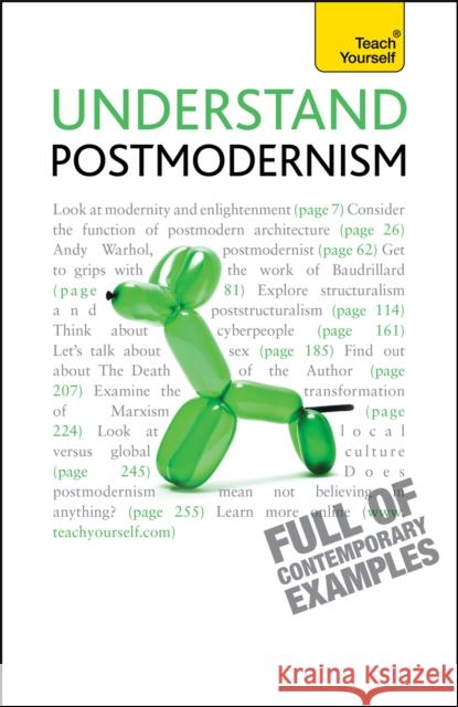 Understand Postmodernism Ward, Glenn 9781444104981 0