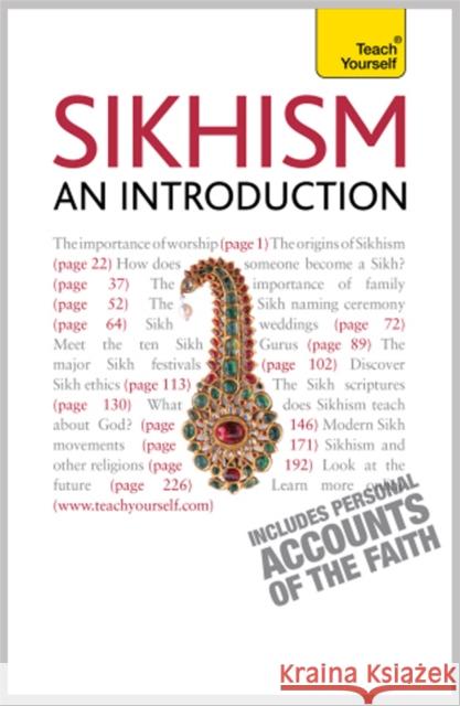 Sikhism - An Introduction: Teach Yourself Owen Cole 9781444105100 John Murray Press