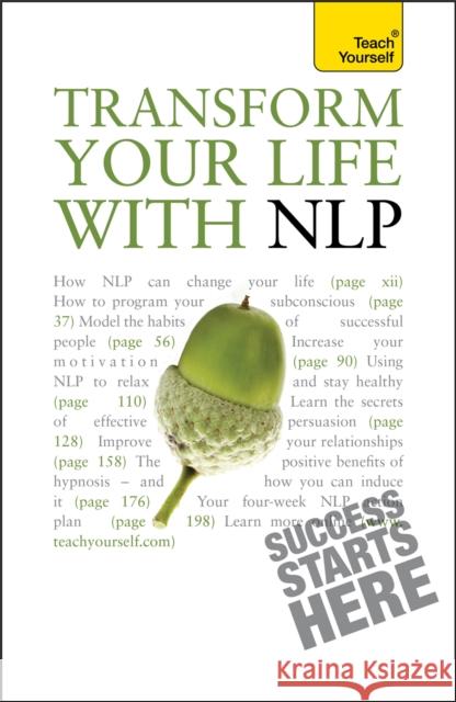 Transform Your Life with Nlp Jenner, Paul 9781444110555 Teach Yourself Books