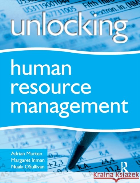 Unlocking Human Resource Management Margaret Inman 9781444111866