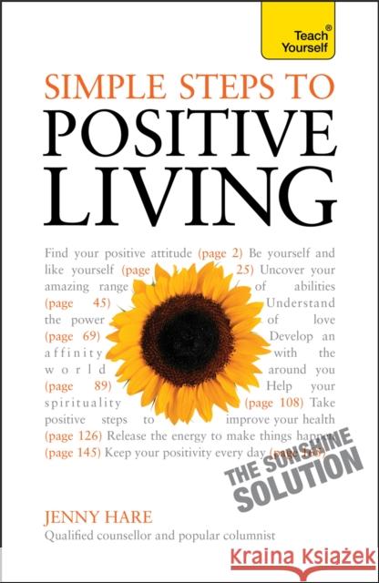 Simple Steps to Positive Living: Teach Yourself Jenny Hare 9781444137255