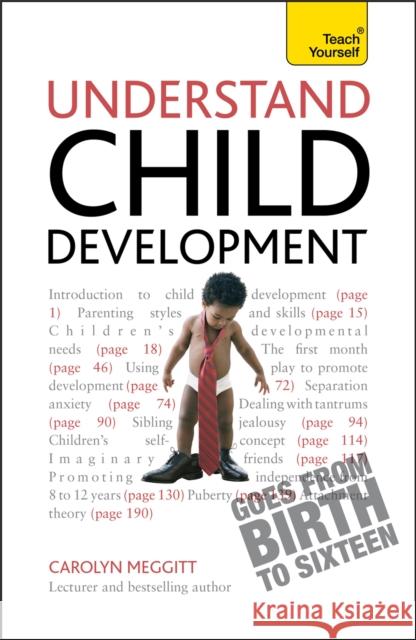 Understand Child Development: Teach Yourself Carolyn Meggitt 9781444137996 John Murray Press